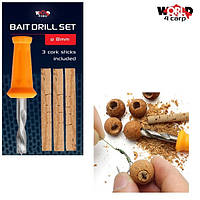 Набір коркових паличок World4Carp Bait Drill Set зі свердлом Ø8mm