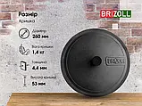 Сковорода чавунна з литою ручкою та чавунною кришкою 26 см Brizoll, фото 8