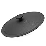 Сковорода чавунна з литою ручкою та чавунною кришкою 26 см Brizoll, фото 4