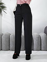 Штани з високою талією, артикул 890, чорний / чорного кольору