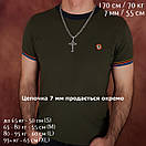 Срібний чоловічий хрестик. Освячений православний кулон хрест із срібла 925, фото 2