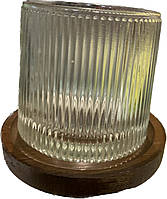 Крутий танцювальний келих обертовий стакан 160 мл із деревяною підставкою Тиснення Смужка