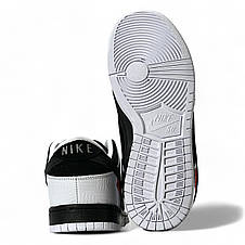Жіночі кросівки весняні Nike Dunk Low шкіряні чорно-білі демісезонні, фото 4