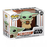 Колекційна фігурка Funko Pop Bobble Star Wars Mandalorian The Child Baby Yoda The Child with Cup Зіркові воїни Мандалорець Малюк, фото 2