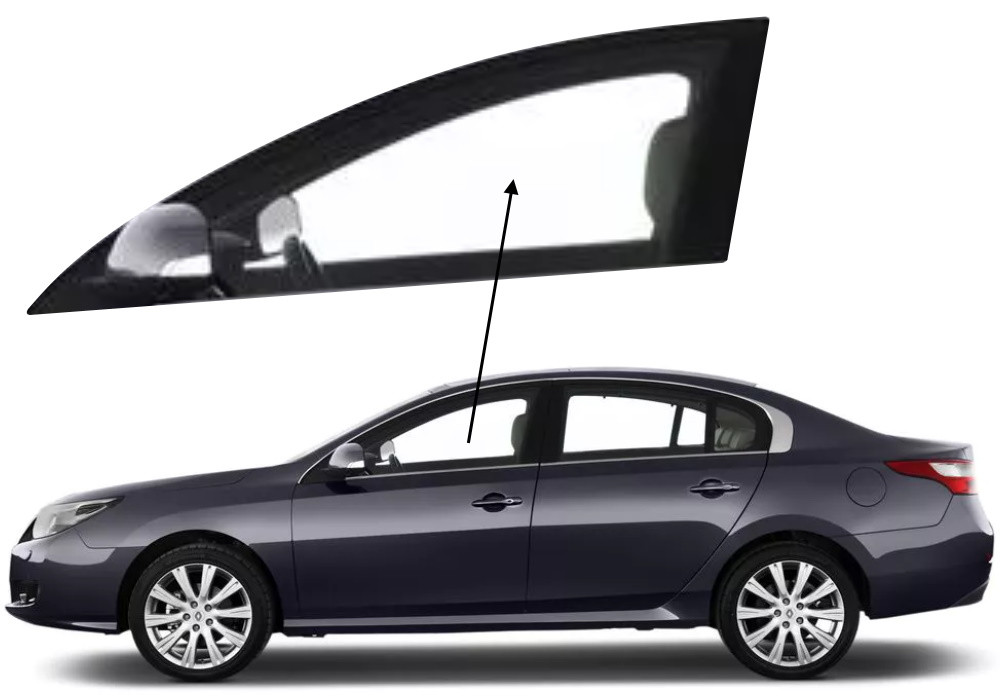 Бічне скло Renault Latitude 2010-2015 передніх дверей ліве, фото 1