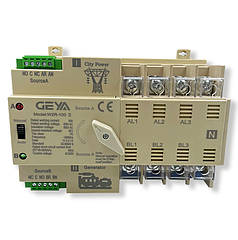 Автомат введення резерву GEYA 4-полюсний ATS W2R 4P 40A 220 V ATS-W2R-4P-40A