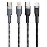 Кабель USB Remax RC-010 Sury 2 PD Type-C to Type-C Колір Сталевий, фото 3