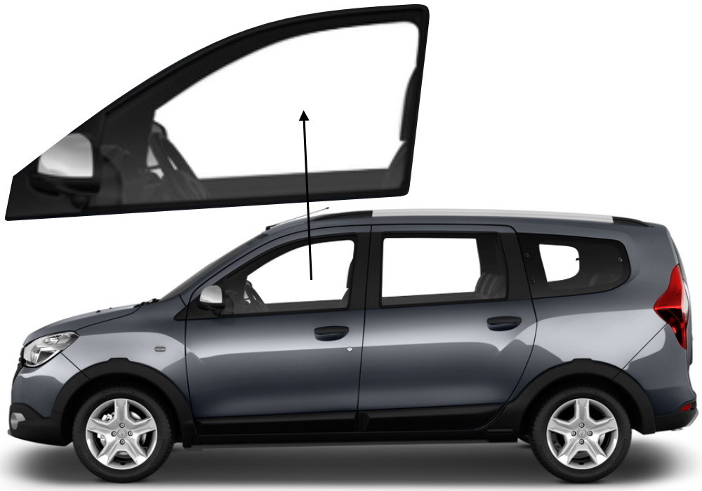 Бічне скло Renault Lodgy 2012-2022 передніх дверей ліве, фото 1