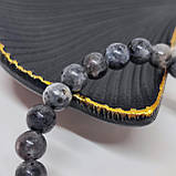 Браслет на 23 намистини з лабрадориту, фото 4