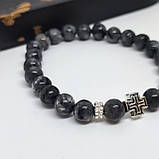 Браслет на 23 намистини з лабрадориту, фото 5