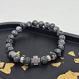 Браслет на 23 намистини з лабрадориту, фото 2