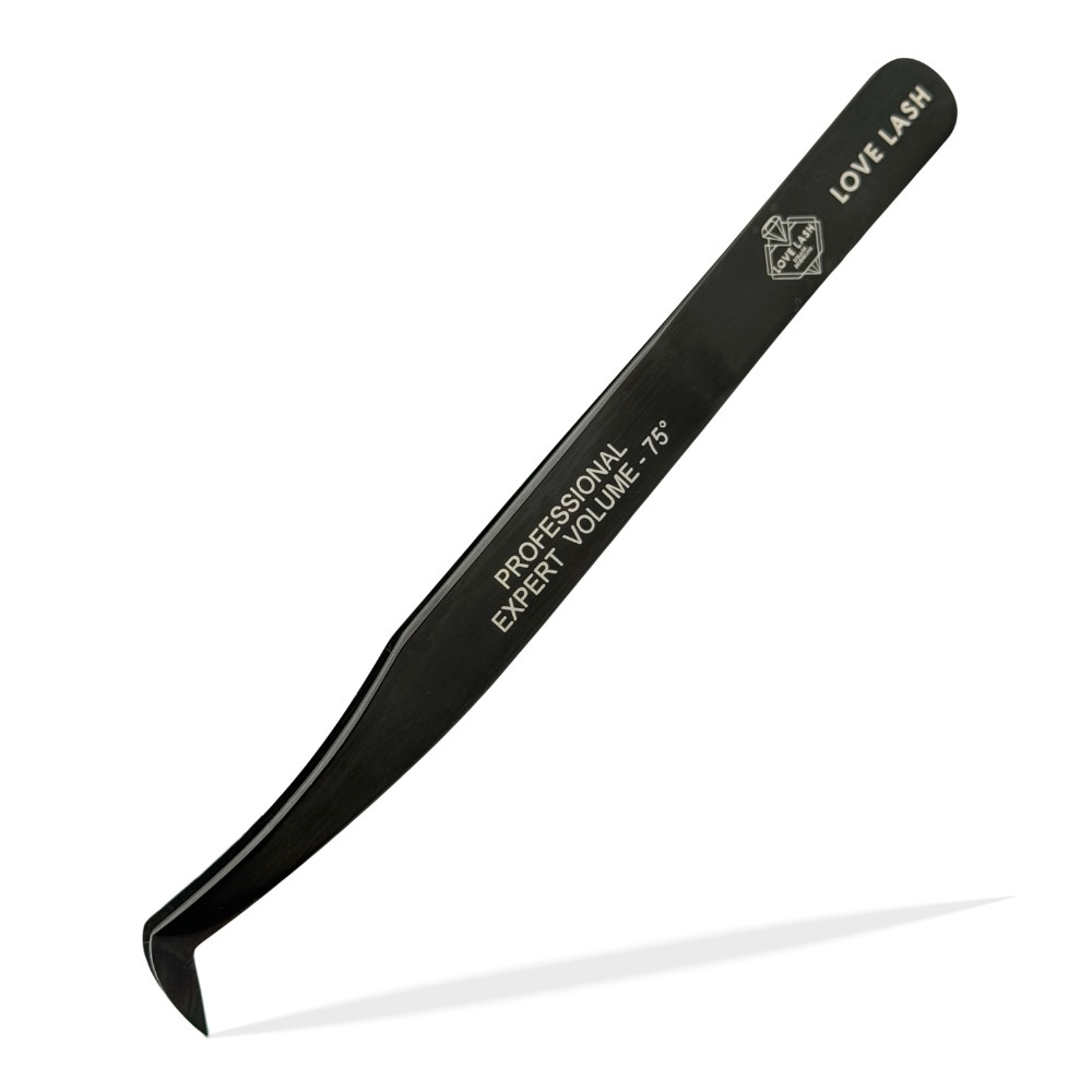 Пінцет LoveLash Чобіток 75° Black