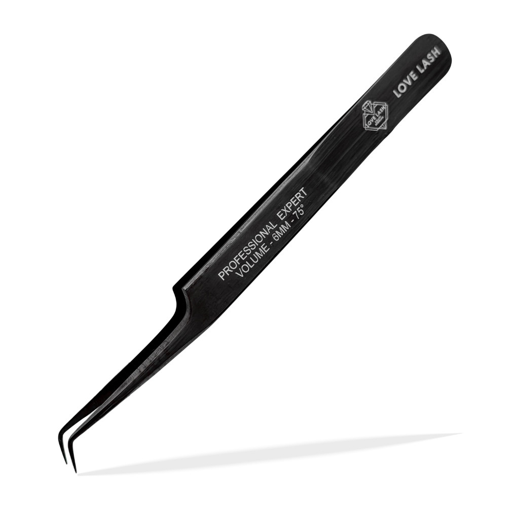 Пінцет LoveLash L-6mm 75° Black