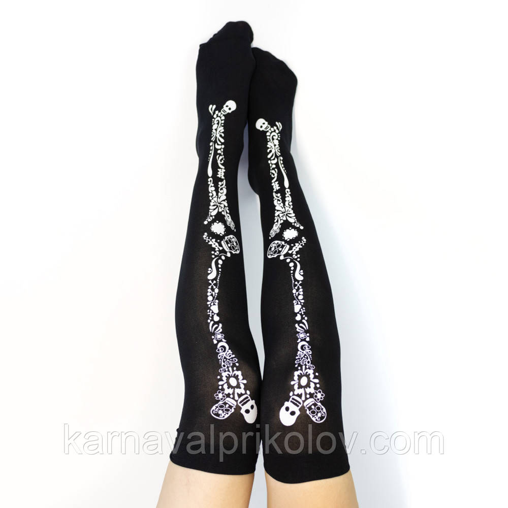 Панчохи Хелловін Санта Муерте Кістки Скелет