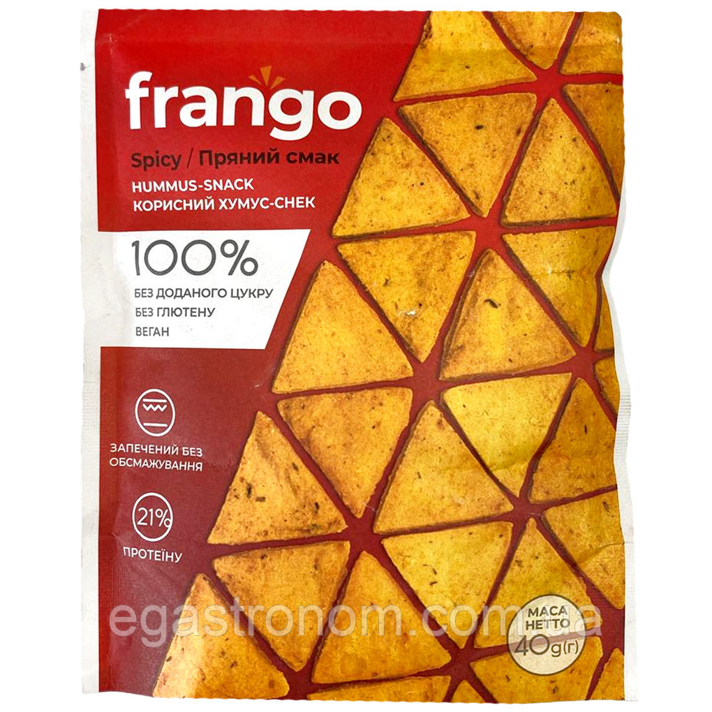 Хумус-снек пряний смак Франго Frango 40g 12шт/ящ (Код: 00-00016802)
