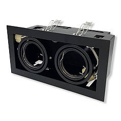 Точковий світильник карданний Eurolamp для ламп GU10*2 black LHK2-LED-GU10 (black)