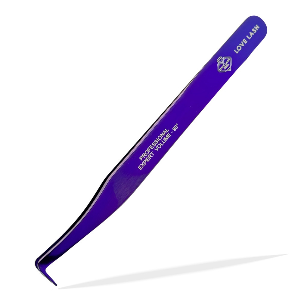 Пінцет LoveLash Twin 90° Purple