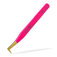 Пінцет LoveLash Twin 90° Pink-Glitter
