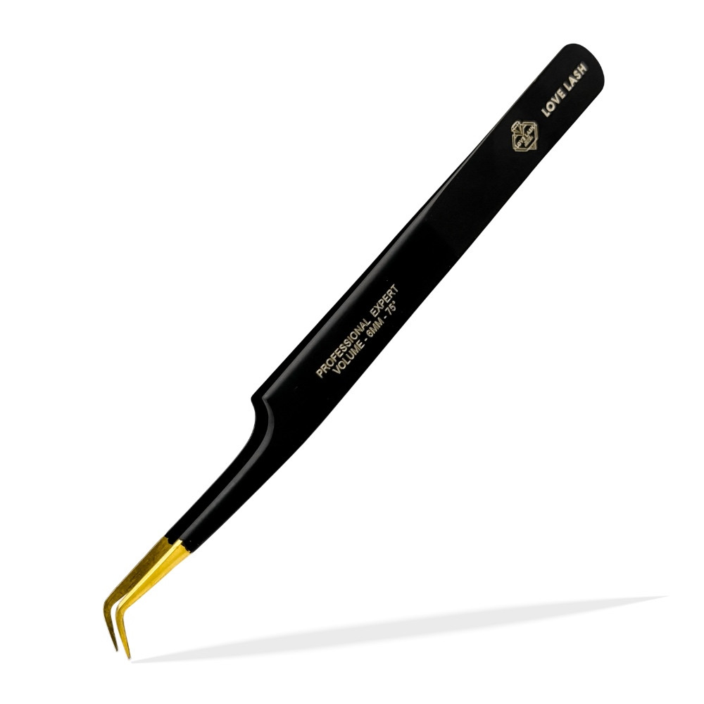 Пінцет LoveLash L-6mm 75° Matte-Black