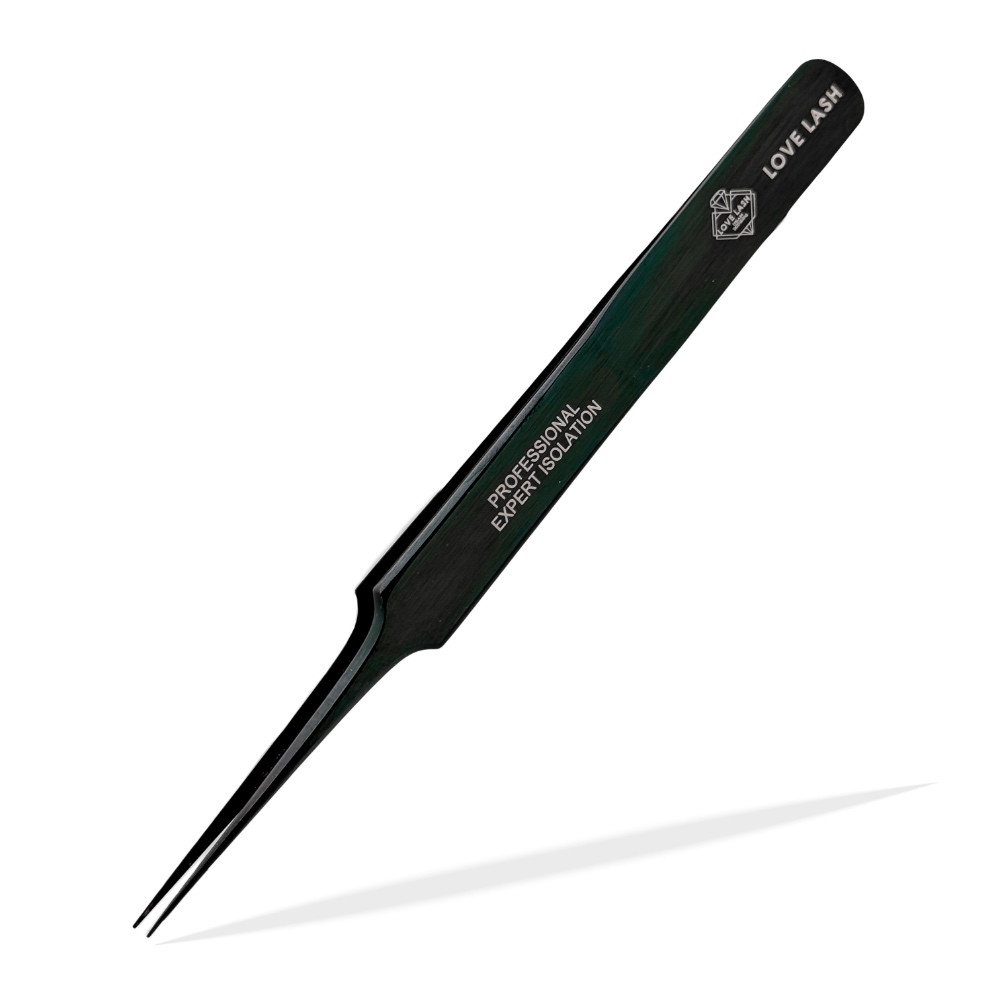 Пінцет LoveLash Прямий Black (SNN-12см)
