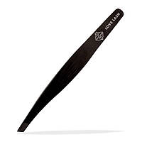 Пінцет для брів LoveLash скошений Black
