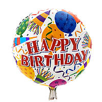 Кулька 45см кругла Happy Birthday 13141 (1шт)