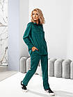 Жіночий прогулянковий костюм з джинсового трикотажу 42-54 смарагдовий, фото 4