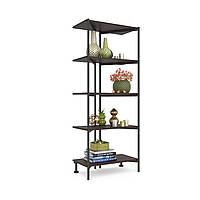 Стелаж металевий фарбований "Лофт" Антрацит 1630х670х340 мм, 5 полиць, ДСП