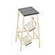 Стілець табурет- драбина на три ступені слонова кістка/ сірий мрамур Наша Ковка, фото 2