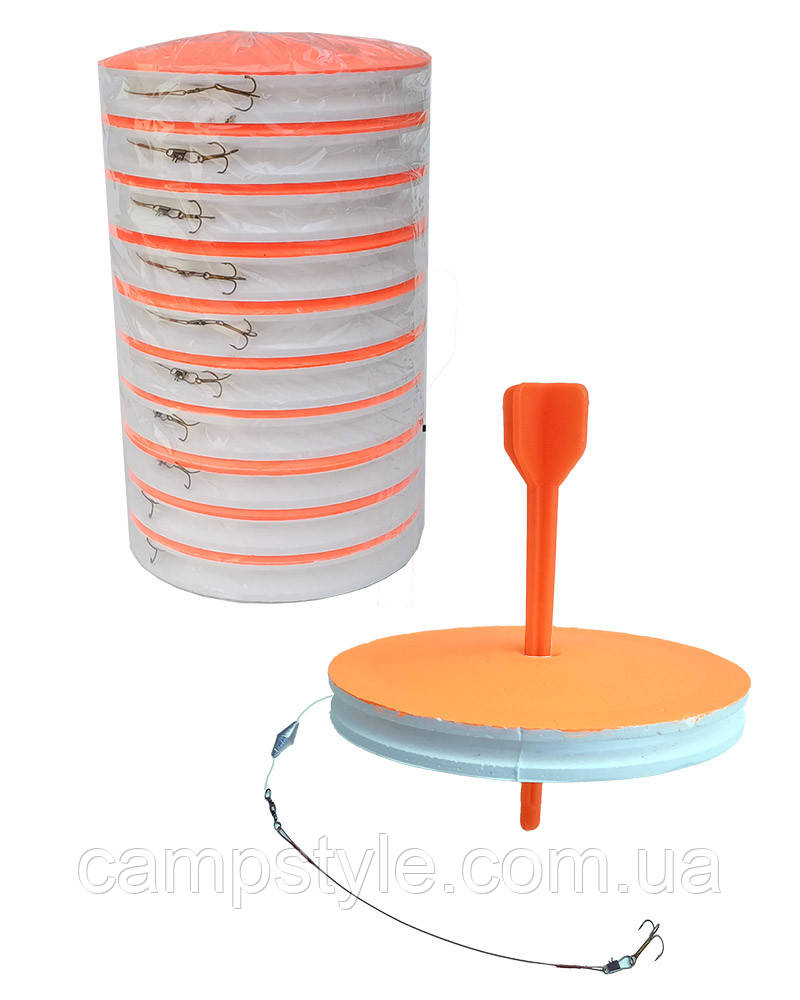 Комплект з 10 обладнаних рибальських кружков 150 мм