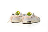 Жіночі кросівки Nike Dunk Low Off White Grey Yelloy Кеди Найк Данк Лоу білі з сіим замша шкіра демісезон, фото 7