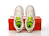 Жіночі кросівки Nike Dunk Low Off White Grey Yelloy Кеди Найк Данк Лоу білі з сіим замша шкіра демісезон, фото 8