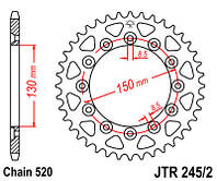 Задняя звезда JT JTR245/2.50