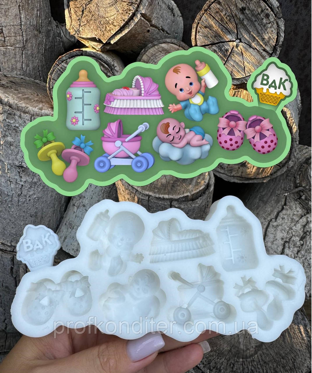 Ексклюзив. Силіконовий молд для ГІПСУ та ін "Малюкам", фото 1