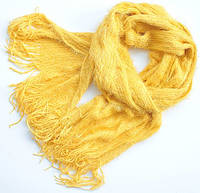 Яркий женский пушистый шарф 190х45 dress V2442_желт