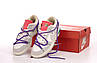 Жіночі та чоловічі кросівки Nike Dunk Low Off White Grey Кеди Найк Данк Лоу білі з сіим замша шкіра демісезон, фото 7
