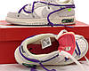 Жіночі та чоловічі кросівки Nike Dunk Low Off White Grey Кеди Найк Данк Лоу білі з сіим замша шкіра демісезон, фото 9