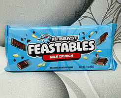 Хрустка молочна шоколадка MR Beast Feastables Milk Crunch, 60грам