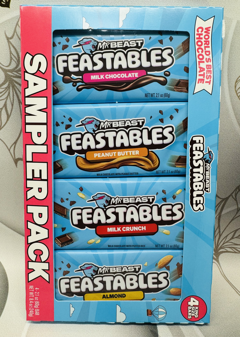 Набір шоколадок MR Beast Feastables 4 смаки