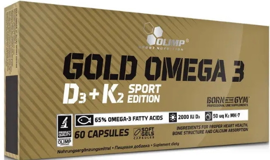 Риб'ячий жир Olimp Gold Omega 3 D3 K2 sport edition 60 капс