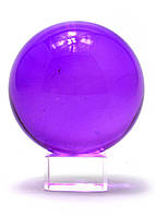 Шар хрустальный на подставке фиолетовый 6см (28744)