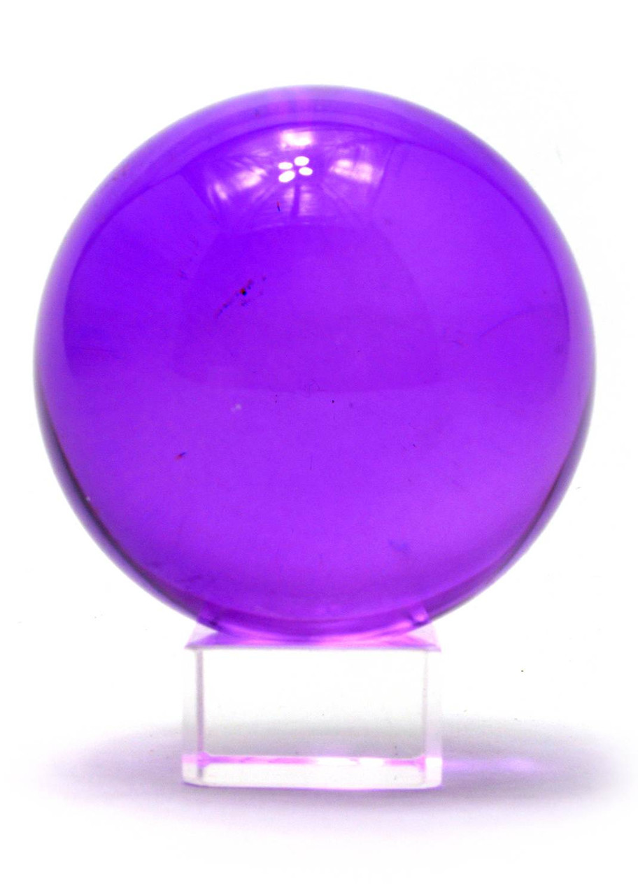 Шар хрустальный на подставке фиолетовый 6см (28744) - фото 1 - id-p179928145