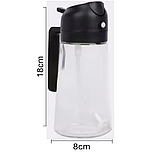 Пляшка з розпилювачем для олії — дозатор 2 в 1 чорна, фото 6