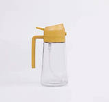 Пляшка з розпилювачем для олії — дозатор 2 в 1 жовта, фото 2