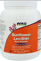 Лецитин сонячний Now Foods Sunflower Lecithin Pure Powder 454 грам