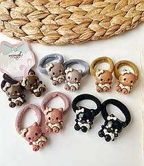 Резинки для волосся дитячі оптом 10 пар/уп КІТІ