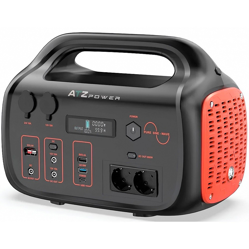 Зарядна станція ATZ Power 600W 642.6Wh Li-ion, домашня резервна електростанція