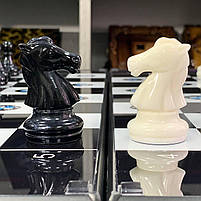 Ексклюзивні шахи та нарди зі скла 2в1 61×27×5, арт.250104, фото 7