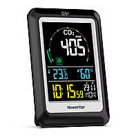 Датчик якості повітря Newentor 5в1 Вимірювач вуглекислого газу в режимі реального часу Black