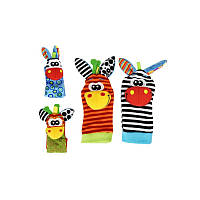 Набір шкарпетки та браслетики "Зебра та жираф" Mega Zayka MGZ-1209, World-of-Toys